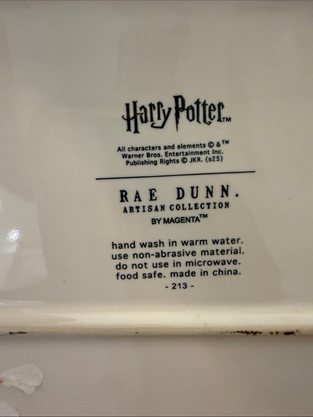 Rae Dunn Harry Potter White Ceramic Serving Platter with Hedwig Owl Accent - Picture 5 of 7